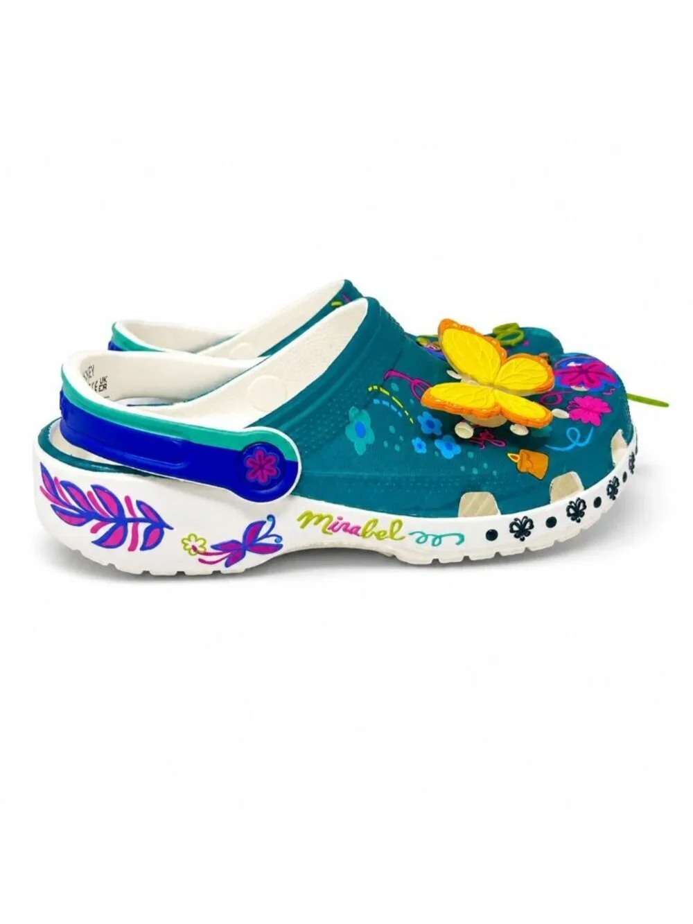Crocs Kids Encanto Mirabel Disney Classic Clogs White J4 Womens 6 Slip-On Shoes